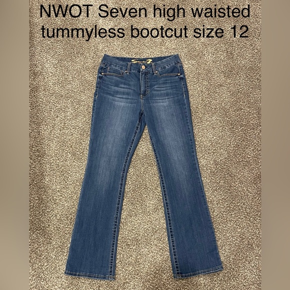 SEVEN high waisted tummyless bootcut jeans - Picture 1 of 4